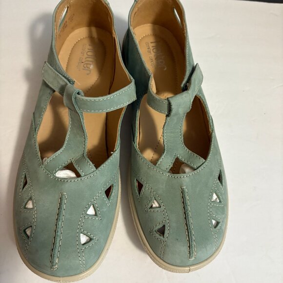 Hotter Comfort Mary Jane Mint Green Suede Shoes Women\'s Size 9.5